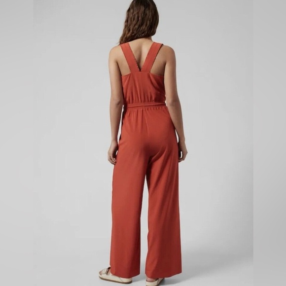 ATHLETA - Savannah Jumpsuit Romper Wide-Leg Currant Red - Size 16 - Picture 4 of 4